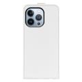 iPhone 14 Pro Max Vertikale Flip Hülle mit Kartensteckplatz - Weiß