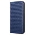 iPhone 14 Pro Max Wallet Hülle - Karbonfaser - Blau