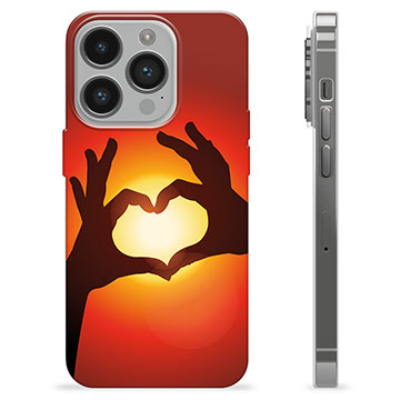iPhone 14 Pro TPU Hülle - Herz-Silhouette