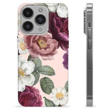 iPhone 14 Pro TPU Hülle - Romantische Blumen