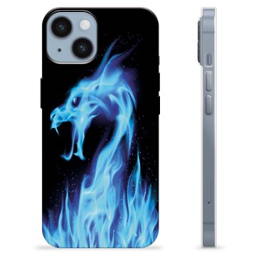 iPhone 14 TPU Hülle - Blauer Feuerdrache