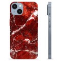 iPhone 14 TPU Hülle - Roter Marmor