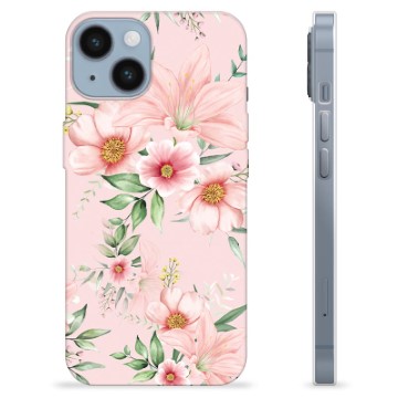 iPhone 14 TPU Hülle - Aquarell Blumen