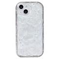 iPhone 15 TPU-Hülle mit Schmetterlings- und Perlenmotiv - Durchsichtig