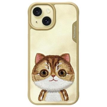 iPhone 15 Nimmy Freunde Big Eyed Pet 2.0 Katze Hülle - Khaki