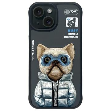 iPhone 15 Nimmy Friends Cool&Cute 2.0 Hund hülle - Schwarz