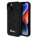 iPhone 15 Plus Guess Sequin Script Logo Case - Schwarz