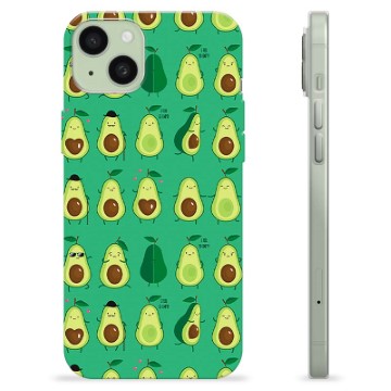 iPhone 15 Plus TPU Hülle - Avocado Muster