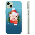 iPhone 15 Plus TPU Hülle - Winter Schweinchen