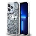 iPhone 15 Pro DKNY Liquid Glitter Arch Logo Case - Schwarz