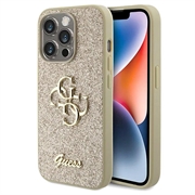 iPhone 15 Pro Guess Fixed Glitter 4G Metal Logo Case