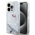 iPhone 15 Pro Hello Kitty Liquid Glitter Charms Hülle - Durchsichtig