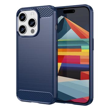 iPhone 15 Pro Max Gebürstete TPU Hülle - Karbonfaser