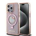 iPhone 15 Pro Max Hello Kitty IML Ring Stand Glitter MagSafe Hülle - Pink