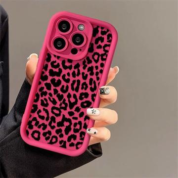 iPhone 15 Pro Max TPU-Hülle mit Leopardenmuster - Hot Pink