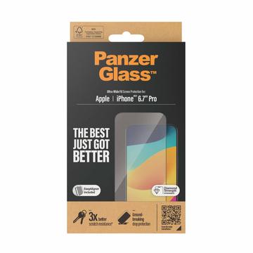 iPhone 15 Pro Max Panzerglas - 9Hs Ultra-Wide Fit EasyAligner Panzerglas - 9H - Schwarz Rand