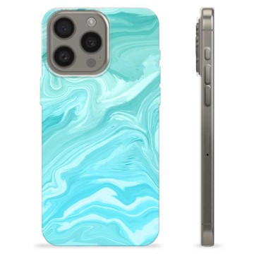 iPhone 15 Pro Max TPU Hülle - Blauer Marmor