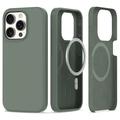 iPhone 15 Pro Max Tech-Protect Silicone MagSafe Hülle (Offene Verpackung - Ausgezeichnet) - Oliv