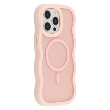 iPhone 15 Pro Max Wellenkante Magnetische Hybridhülle - Pink