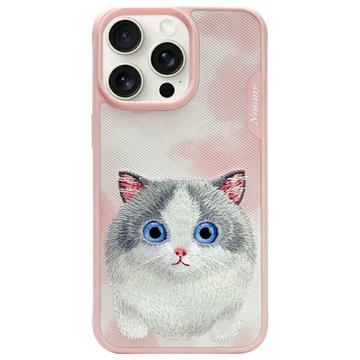 iPhone 15 Pro Nimmy Freunde Big Eyed Pet 2.0 Katze Hülle - rosa