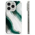 iPhone 15 Pro TPU Hülle - Smaragd Marmor