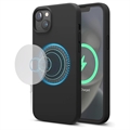 iPhone 15 Saii Premium MagSafe Liquid Silikon Case - Schwarz