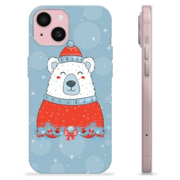 iPhone 15 TPU Hülle - Weihnachtsbär