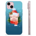 iPhone 15 TPU Hülle - Winter Schweinchen