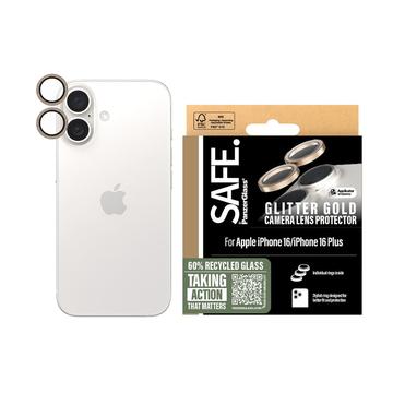 iPhone 16/16 Plus PanzerGlass Safe Kameraobjektivschutz - Glitzer Gold