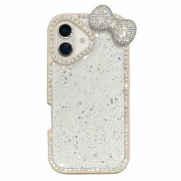 iPhone 16 Schleife & Strass Epoxy Hülle