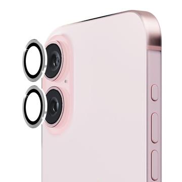 iPhone 16/16 Plus Hat Prince Kameraobjektiv Panzerglas - Silber