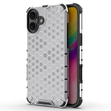 iPhone 16 Honeycomb Armored Hybrid Hülle - Grau