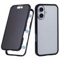 iPhone 16 Magnetisches Hülle mit Panzerglas - 9H - Privat - Schwarz