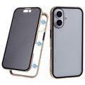 iPhone 16 Magnetisches Hülle mit Panzerglas - 9H - Privat - Gold