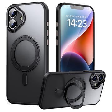 iPhone 16 Magnetische Kickstand-Hybridhülle - Schwarz