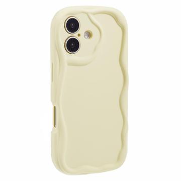 iPhone 16 Plus Candy Color Wavy TPU Hülle - gelb