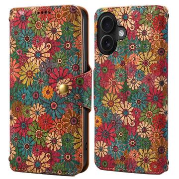iPhone 16 Plus Vier Jahreszeiten Brieftasche Hülle - Frühling