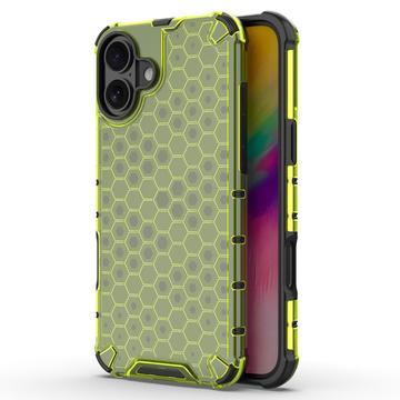 iPhone 16 Plus Honeycomb Armored Hybrid Hülle - Grün