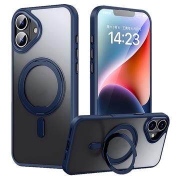 iPhone 16 Plus Magnetische Kickstand-Hybridhülle - Dunkelblau