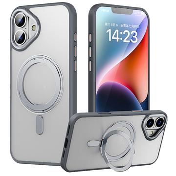 iPhone 16 Plus Magnetische Kickstand-Hybridhülle - Grau