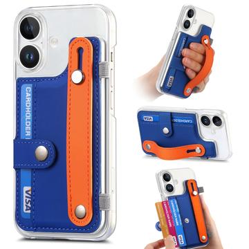 iPhone 16 Plus Kunststoffhülle CY1 - Kartensteckplatz, Armband, Ständer - Dunkelblau