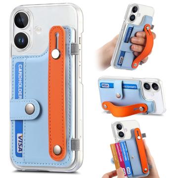 iPhone 16 Plus Kunststoffhülle CY1 - Kartensteckplatz, Armband, Ständer - Himmelblau