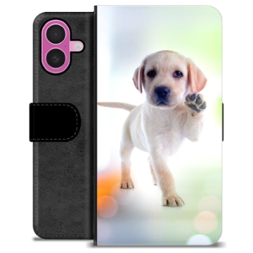 iPhone 16 Plus Premium Schutzhülle mit Geldbörse - Hund