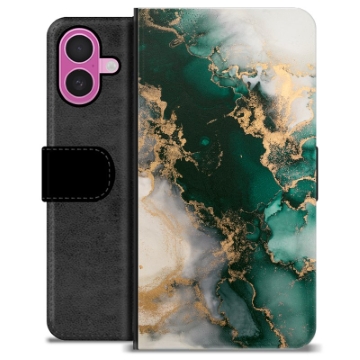 iPhone 16 Plus Premium Schutzhülle mit Geldbörse - Jade Marmor