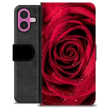 iPhone 16 Plus Premium Schutzhülle mit Geldbörse - Rose