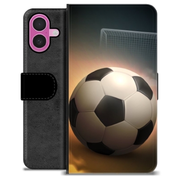 iPhone 16 Plus Premium Schutzhülle mit Geldbörse - Fußball
