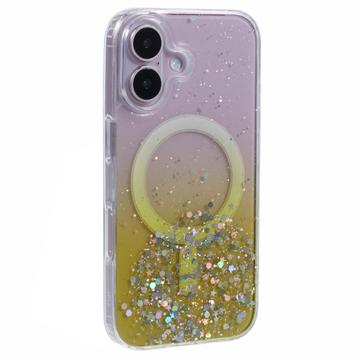 iPhone 16 Plus Sparkle Glow MagSafe Hülle - Gelb