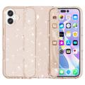 iPhone 16 Plus Stylish Glitter Serie Hybrid Hülle - Gold