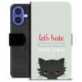iPhone 16 Premium Schutzhülle mit Geldbörse - Böse Katze