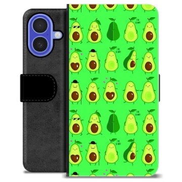 iPhone 16 Premium Schutzhülle mit Geldbörse - Avocado Muster